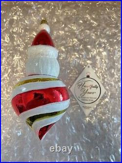 Christopher Radko Heartfully Yours Christmas Ornament Peppermint Pals Santa Ne