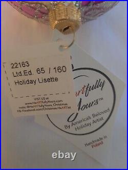 Christopher Radko Heartfully Yours HOLIDAY LIZETTE 2023 LIMITED to 160 /4 Sides