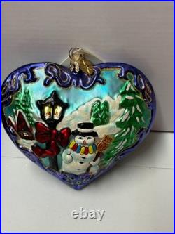 Christopher Radko Heartland Snow Cheer Christmas Ornament New in Box Rare G