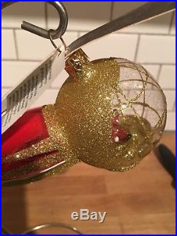 Christopher Radko Helicopter Ornament VERY RARE SANTA COPTER TAG 94-306-1 Red