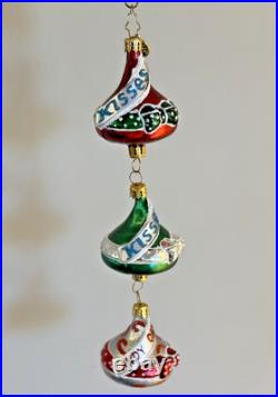 Christopher Radko Hershey's Trio Of Kisses 7.5 Drop Ornament #1021824 New withBox