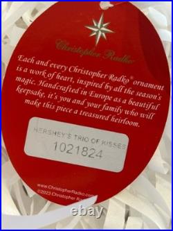 Christopher Radko Hershey's Trio Of Kisses 7.5 Drop Ornament #1021824 New withBox