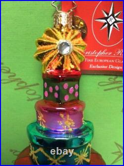 Christopher Radko Holiday Stacked Glass Ornament