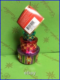 Christopher Radko Holiday Stacked Glass Ornament