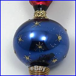 Christopher Radko Holiday Star Santa Ornament Christmas Blown Glass 95-027-0