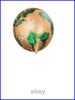 Christopher Radko Holly Go Round Teardrop Drop Ornament 00-452-0