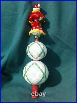 Christopher Radko Homecoming Santa Rare Finial-20th Anniversary 15 tall