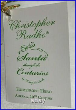 Christopher Radko Homefront Hero America, 20th Century 8 Inches Santa