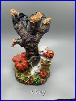 Christopher Radko Hoot N Howl Halloween Ornament Tree, Missing Hangars READ