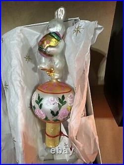 Christopher Radko Hop On Top Easter Bunny Finial NEW