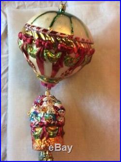 Christopher Radko Hot Air Lift Balloon Glass Ornament 16