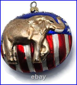 Christopher Radko It's A Party Republican Elephant Political Christmas Ornament