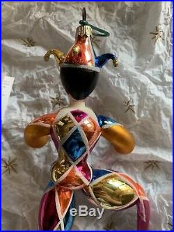 Christopher Radko Italian Blown Glass Ornament DANCING HARLEQUIN 1993