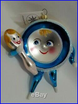 Christopher Radko Italian Blown Glass Ornament ON THE RUN 1994 Signed Dish-Spoon