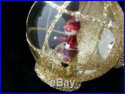 Christopher Radko Italian Blown Glass Ornament SANTA COPTER 1994