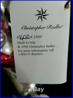 Christopher Radko Italian Blown Glass Ornament STERLING RIDER #1402 of 2500