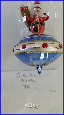 Christopher Radko Italian Blown Glass Ornament TO THE STARS 1996
