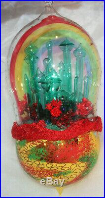 Christopher Radko Italian EMERALD CITY Wizard of Oz Glass Christmas Ornament