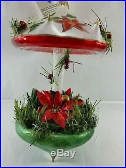 Christopher Radko Italian Glass CAROUSEL Ornament CHRISTMAS CANOPY 2001 RARE