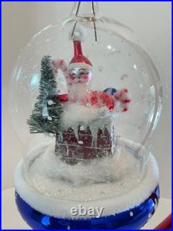 Christopher Radko Italian Glass Christmas Ornament MIDNIGHT VISIT GLOBE 96-023