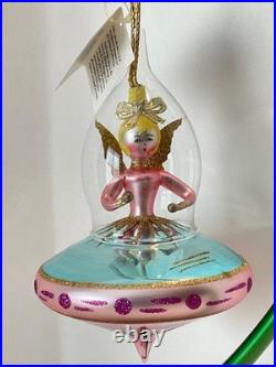 Christopher Radko Italian Glass Ornament ANGEL ON BOARD 94-310 Signed by Radko