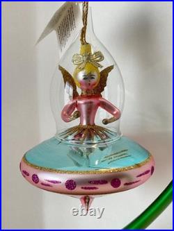 Christopher Radko Italian Glass Ornament ANGEL ON BOARD 94-310 Signed by Radko