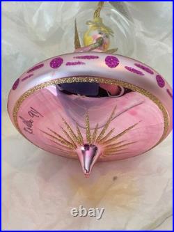 Christopher Radko Italian Glass Ornament ANGEL ON BOARD 94-310 Signed by Radko