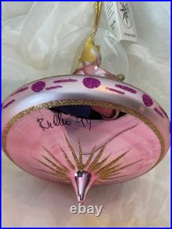 Christopher Radko Italian Glass Ornament ANGEL ON BOARD 94-310 Signed by Radko