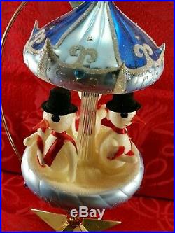 Christopher Radko Italian Glass Ornament FROSTY CAROUSEL Ltd. #236 of 2500