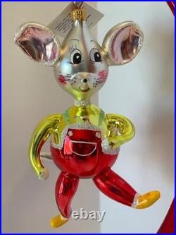Christopher Radko Italian Glass Ornament TOPO Mouse 94-318-0 Signed by Radko