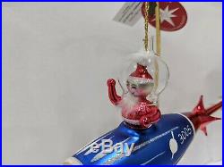 Christopher Radko Italian Ornament SPACED OUT SANTA 20th Anniversary