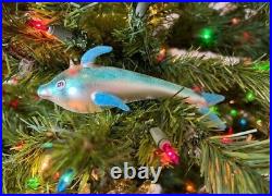 Christopher Radko Italian RARE Blue Bottlenose Dolphin beach Ornament