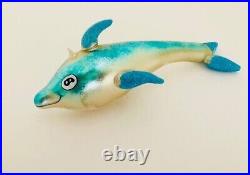 Christopher Radko Italian RARE Blue Bottlenose Dolphin beach Ornament