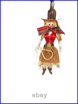 Christopher Radko Italian Rodeo Sweetheart Cowgirl Ornament 1011950 Rare 2005