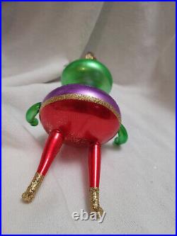 Christopher Radko Italian Space Buddies Green Alien Glass Ornament