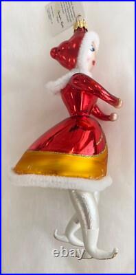 Christopher Radko Italian Sparkling Red Ice Skater Ornament Italy, RARE, RETIRED Christopher Radko Italian Sparkling Red Ice Skater Ornament Italy, RARE, RETIRED