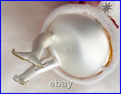 Christopher Radko Italian Sparkling Red Ice Skater Ornament Italy, RARE, RETIRED