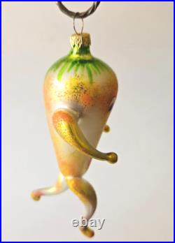Christopher Radko Italian Tutti Frutti Carrot Anthropomorphic Xmas Ornament 1993