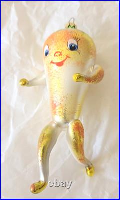 Christopher Radko Italian Tutti Frutti Carrot Anthropomorphic Xmas Ornament 1993