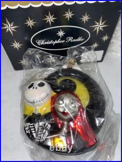 Christopher Radko Jack & Sally Ornament LE 600 nightmare before? Christmas Rare