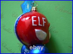 Christopher Radko Johnny Elfway Glass Ornament