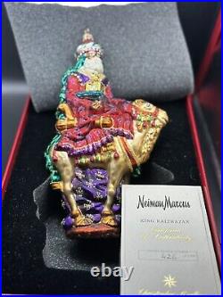 Christopher Radko King Balthazar Neiman Marcus Limited Ed Ornament with COA & Box