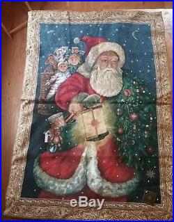 Christopher Radko LIGHTING THE WAY Santa Christmas Tapestry Limited Edition