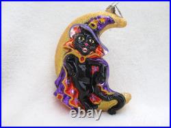 Christopher Radko LUNA SPELL CAT WIZARD/MOON 2006 Halloween Ornament #1011669