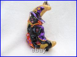 Christopher Radko LUNA SPELL CAT WIZARD/MOON 2006 Halloween Ornament #1011669 Christopher Radko LUNA SPELL CAT WIZARD/MOON 2006 Halloween Ornament #1011669