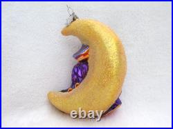 Christopher Radko LUNA SPELL CAT WIZARD/MOON 2006 Halloween Ornament #1011669