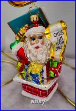 Christopher Radko Lot 3 Ornaments Chimney Surprise, Fuzzy Glider, Flower Power