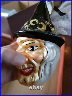 Christopher Radko Lucinda Witch Hand-Blown 7 Glass Ornament Halloween