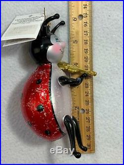 Christopher Radko Lucky Ladybugs Christmas Ornaments EXCELLENT RARE A3836