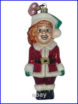 Christopher Radko Lucy Loves Christmas I Love Lucy Blown Glass Ornament